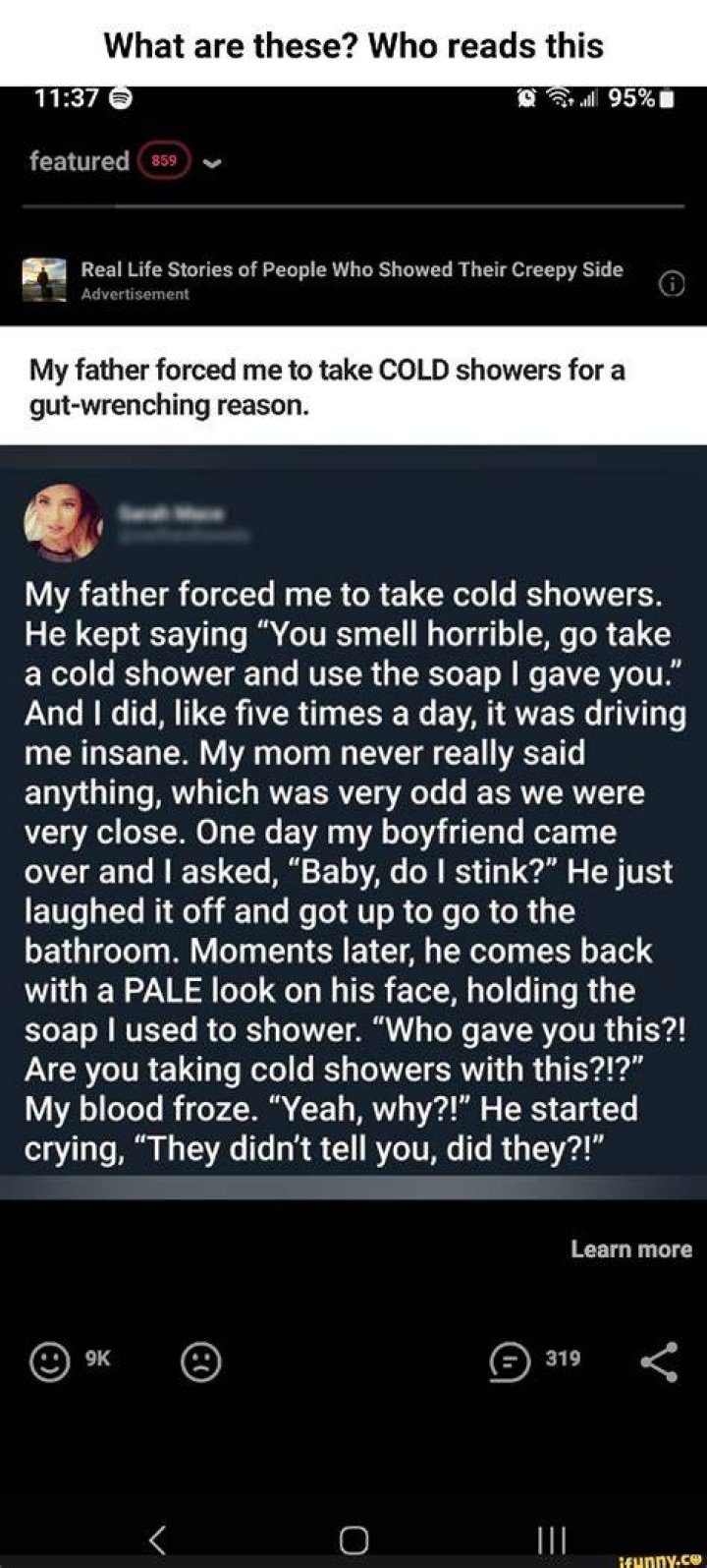 My Father Forced Me To Take Cold Showers